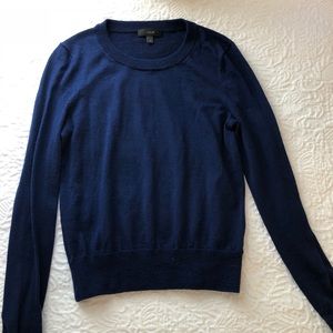 navy blue pull on sweater- j.crew